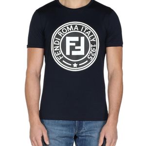 Fendi T-Shirt mit Logo-Print in Blau für Herren