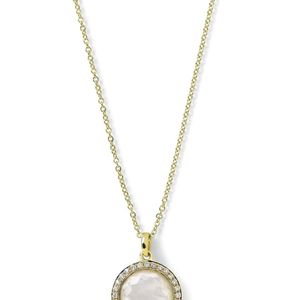 Ippolita Metallic 18k Gold Rock Candy Mini Lollipop Diamond Necklace In Mother-of-pearl