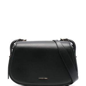 MICHAEL Michael Kors Black Lydia Medium Flap Messenger Bag By Michael Michae