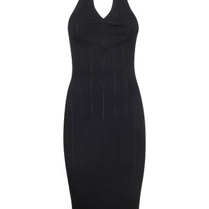 Elisabetta Franchi Blue Midi Knit Dress