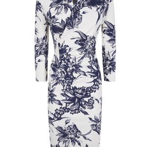 La Petite Robe Di Chiara Boni Blue Dress Zip Print "Demei"