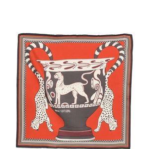 Inoui Edition Red Square Scarf "Collectionneur"
