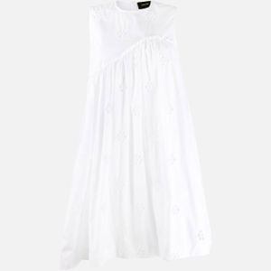Vestito corto in cotone di Simone Rocha in Bianco