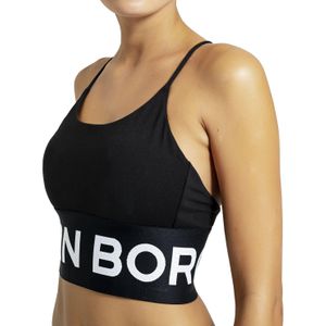 Björn Borg Solids Light Support Sport Top Black Beauty in het Zwart