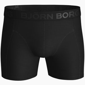 Björn Borg Solid Cotton Stretch Shorts 2-pack Black Beauty in het Zwart voor heren