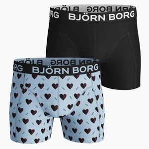 Björn Borg Fathers Day Cotton Stretch Shorts 2-pack Cool Blue in het Blauw voor heren