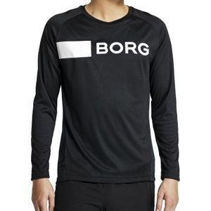 Björn Borg Ante Long Sleeve Tee Black White in het Zwart voor heren
