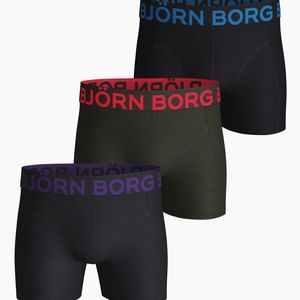Björn Borg Neon Solid Cotton Stretch Shorts 3-pack Rosin voor heren