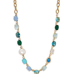 Nadri Blue Lagoon Mixed Stone Collar Necklace