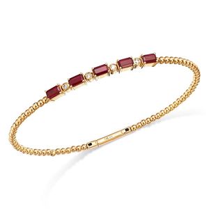 Bloomingdale's Fine Collection White Ruby & Diamond Bangle Bracelet