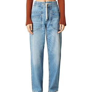 Ba&sh Blue Mima High Rise Straight Jeans