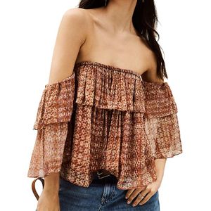 Ba&sh Brown Rush Top