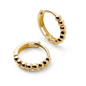 Ana Luisa Metallic Solid Bead Hoops Small Earrings