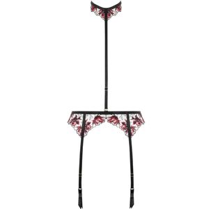 Bluebella White Calista Suspender Harness/Cherry