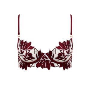 Bluebella Geneva Embroidered Longline Bra Cherry