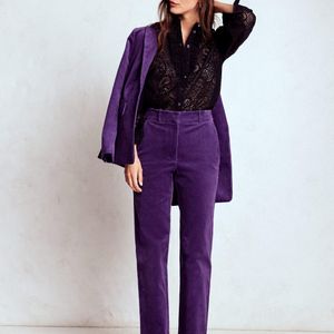 Boden Purple Canonbury Cord Trousers