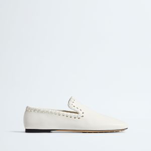 Bottega Veneta White Sabato Slipper