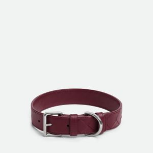 Bottega Veneta Purple Medium Intrecciato Dog Collar