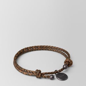 Bottega Veneta Dark Bronze Intrecciato Nappa Bracelet