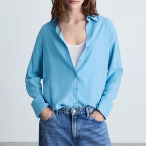 Mango Blue Lyocell Fluid Shirt