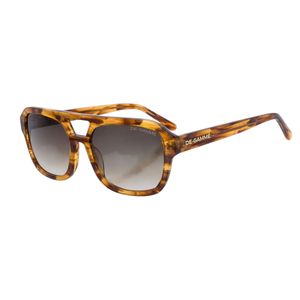 Infinity Leather Brown De-Gamme Rectangle Polarized Sunglasses