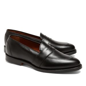 Brooks Brothers Black Low Vamp Penny Loafers for men