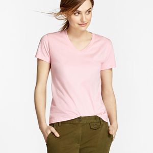 Brooks Brothers Pink Garment-dyed V-neck T-shirt