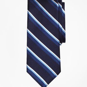 Brooks Brothers Blue Sidewheeler Double Stripe Tie for men