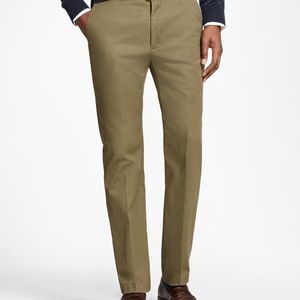 Brooks Brothers Green Milano Fit Piece-dyed Supima® Cotton Stretch Chinos for men