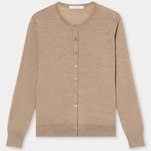 Brooks Brothers Natural Relaxed Diamond Merino Cardigan