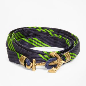 Brooks Brothers Green Wrap Bracelet By Kiel James Patrick for men