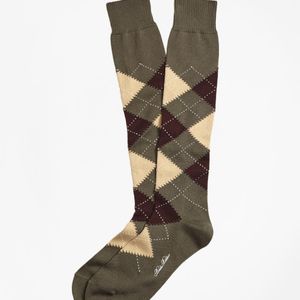 Brooks Brothers Green Argyle Over-the-calf Socks for men