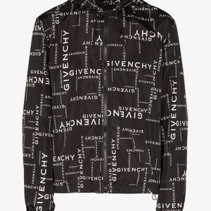 メンズ Givenchy ロゴ ウインドブレーカー ブラック