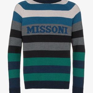 メンズ Missoni ロゴ セーター ブルー
