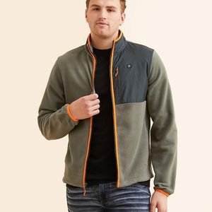 Tentree Green Recycled Microfleece Jacket for men