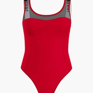 Calvin Klein Grote Maat Badpak - Ck Curve in het Rood