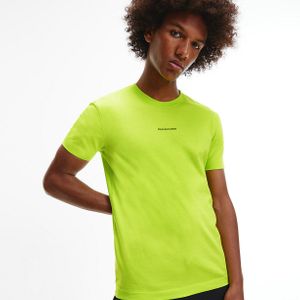 Calvin Klein Katoenen Slim T-shirt Van Biologisch Katoen - Ck The Basics in het Groen voor heren