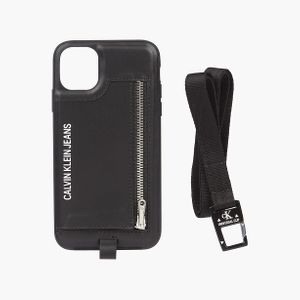 Calvin Klein Leren Keycord Iphone-etui in het Zwart voor heren