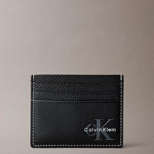 Calvin Klein Grey Monologo Card Holder for men