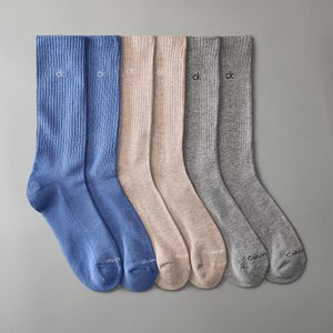 Calvin Klein Blue Basic Crew 6-Pack Socks for men