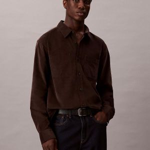 Calvin Klein Brown Corduroy Relaxed Button-Up Shirt for men