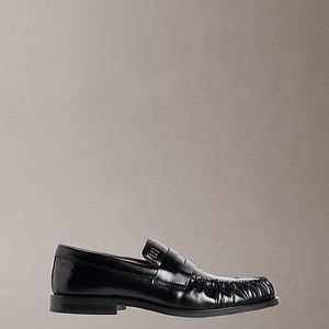 Calvin Klein Theo Leather Pleated Penny Loafers for men