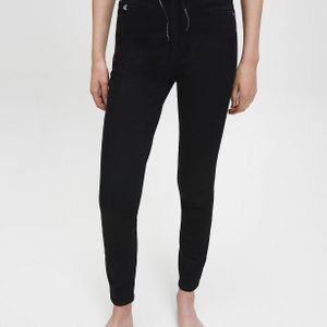 Calvin Klein High Rise Super Skinny Enkellange Jeans in het Zwart