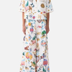 Camilla White Tuck Front Pant Kapadokya Kitsch