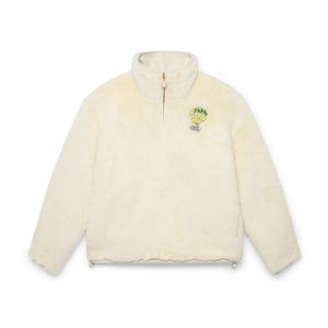 Casablanca Paris White Veste En Fausse Fourrure À Fermeture Éclair Partielle Tennis Mascot for men
