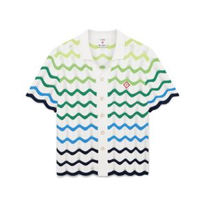 Casablanca Paris Chemise À Manches Courtes En Maille Wave for men