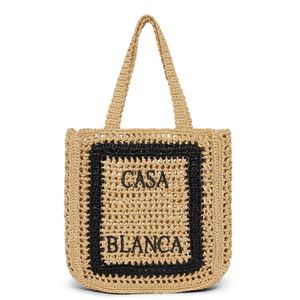 Casablanca Paris Metallic Natural Raffia Tote By for men