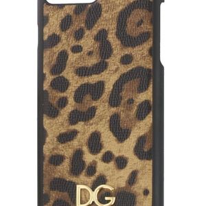 Funda Iphone Xr De Becerro Dauphine Con Estampado Leopardo Dolce & Gabbana