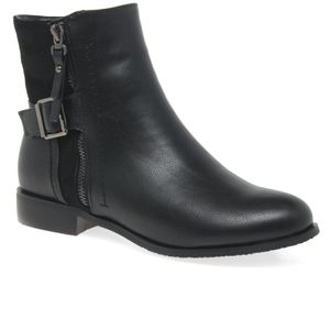 Charles Clinkard Black Blanc Womens Casual Ankle Boots
