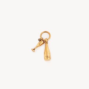 Chloé Metallic Bottle & Glass Charm